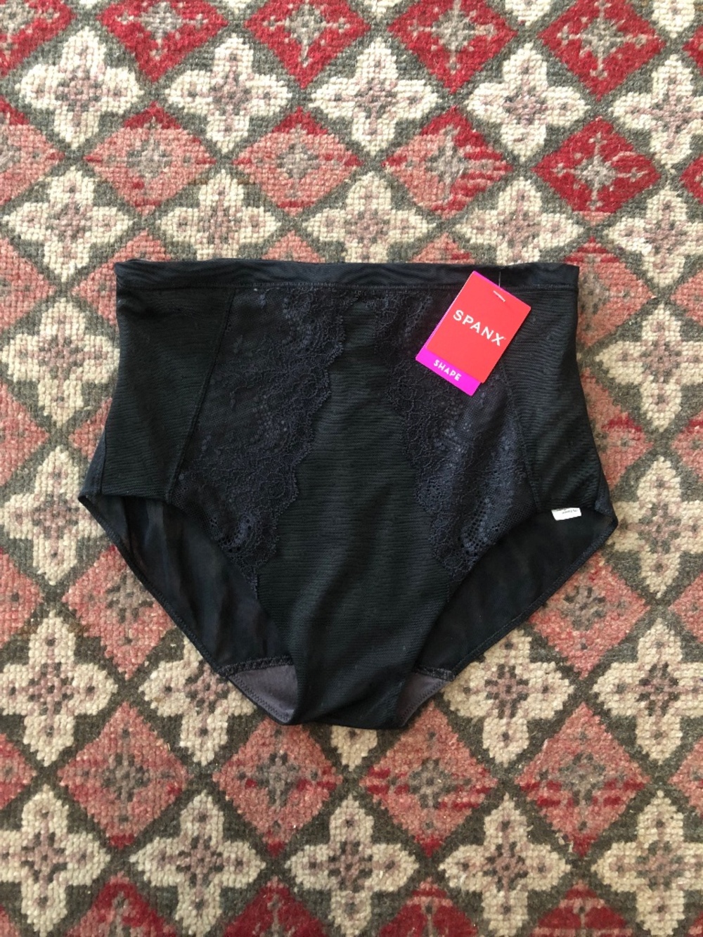 NWT Spanx Shapewear Lace Brief Black sz S/P